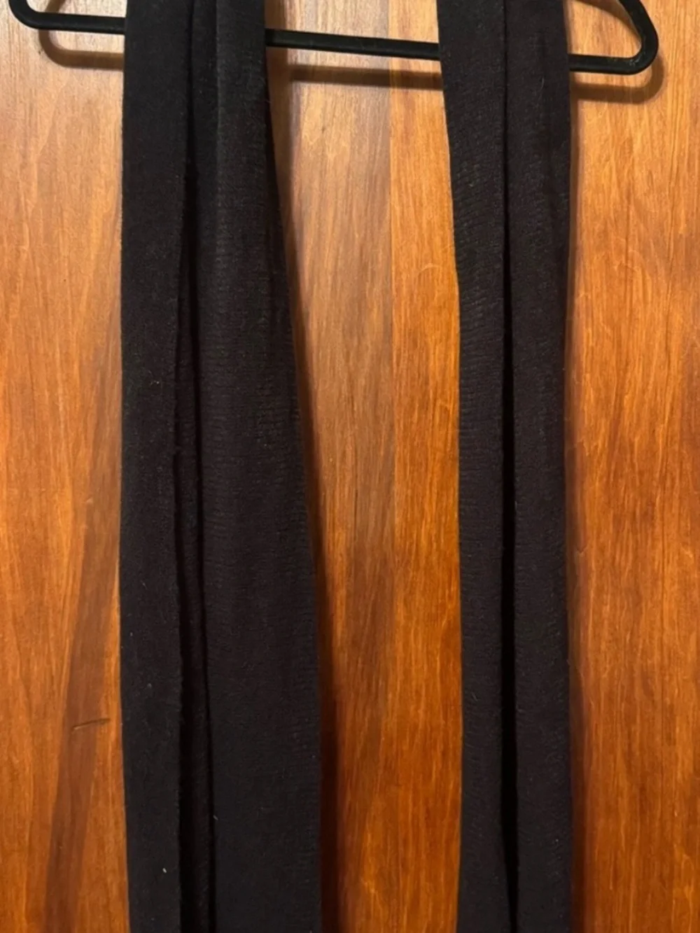 Calvin Klein Black Scarf with Fringed Edges